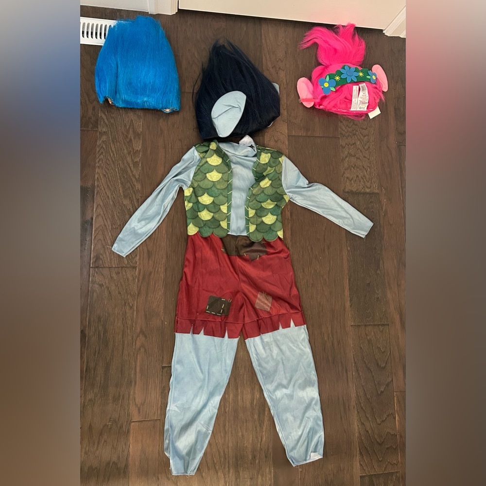 Trolls family Halloween costumes set